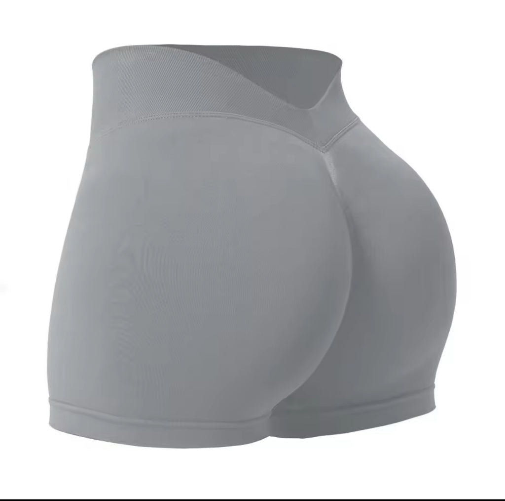 Nahtlose Damen Yoga-Shorts | Scrunch Butt V-Hüfte Gym Shorts für Fitness, Workout & Laufen