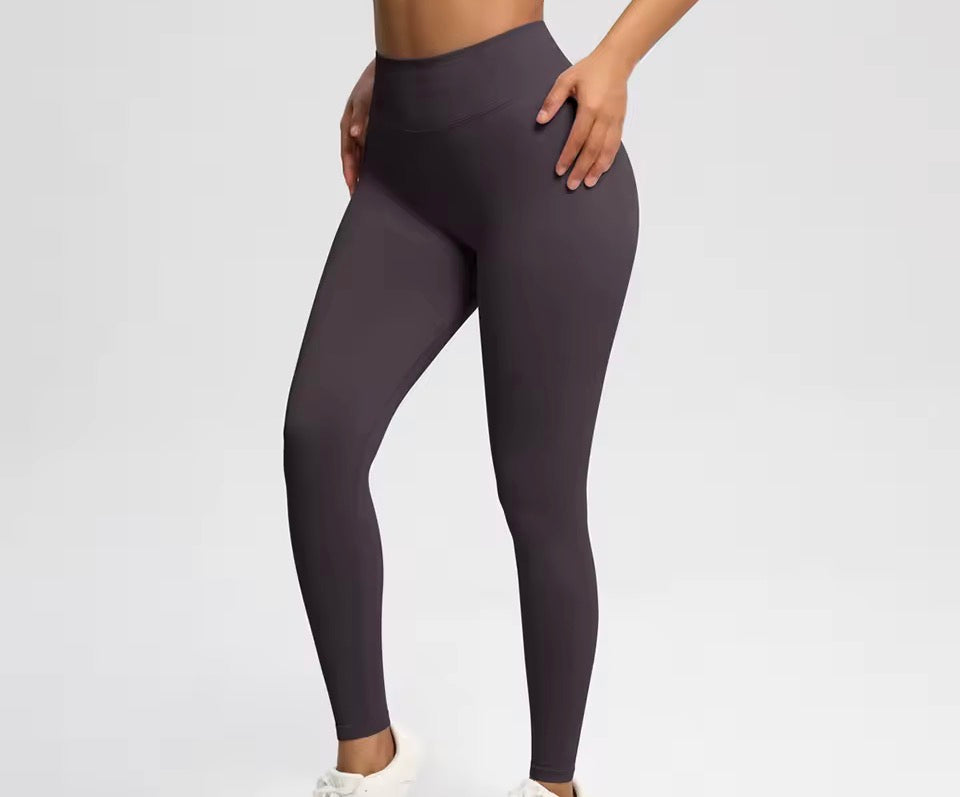 Solide Sport-Leggings für Damen mit hoher Taille, nahtlose HighStretch-Yoga-Leggings, Damen-Sportbekleidung für drinnen und draußen