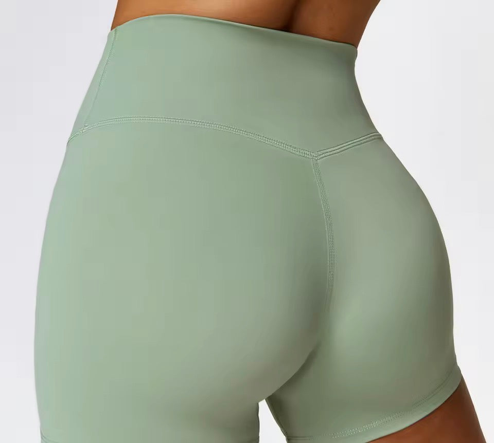 Damen-Gymshorts Meerjungfrau gebogen Peeling enge Yoga-Shorts Frauen hohe Taille Bauch enge Fitness-Hose Hip-Lifting-Laufs horts