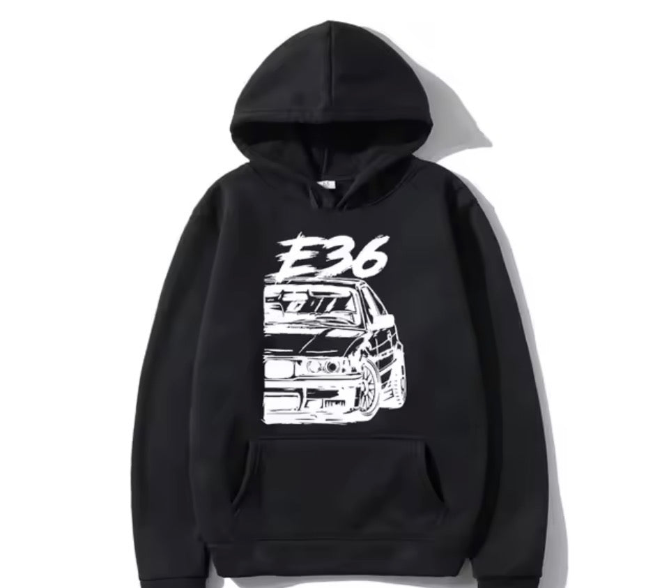 BMW E36 Pullover Black White