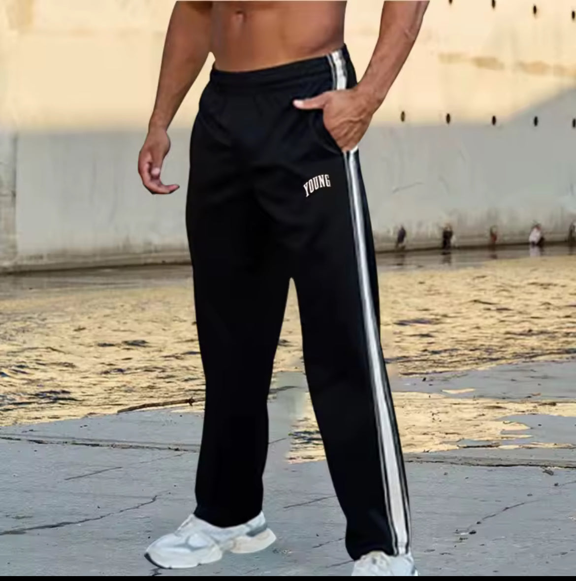 Herren-Jogginghose ,,YOUNG‘‘  Sporthose – Locker, Bequem & Atmungsaktiv | Fitness, Training & Freizeit