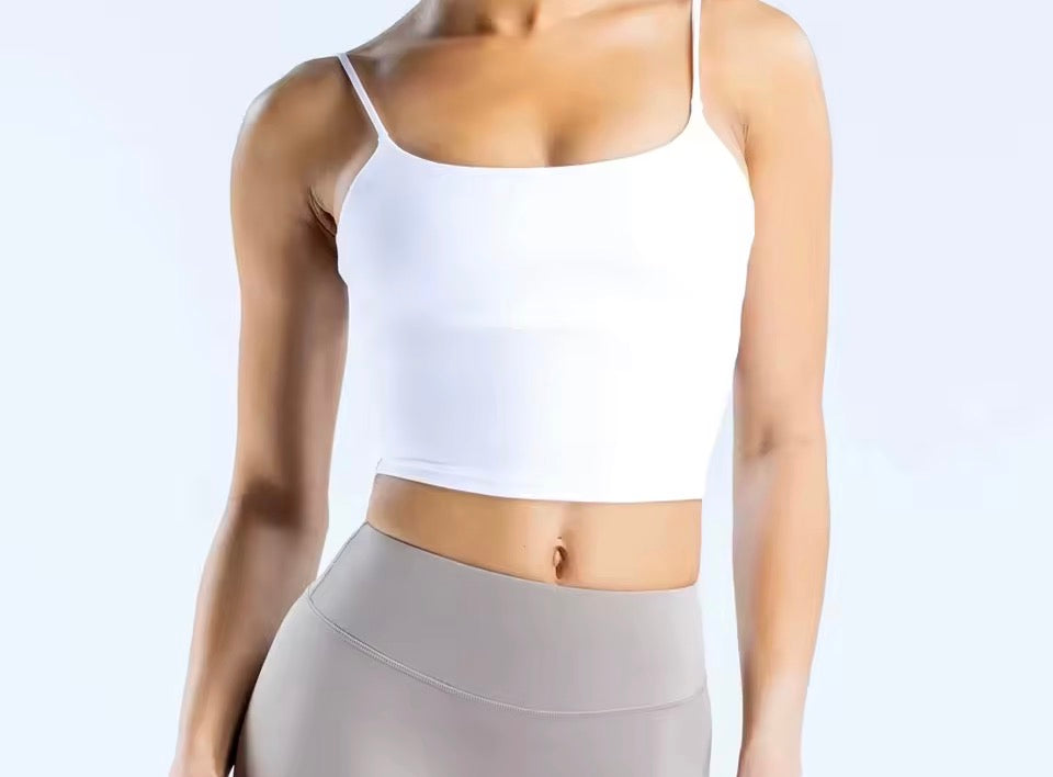 Atmungsaktives Yoga-Wickel-Brust-Damen-Tanktop mit elastischem Träger und gekreuzten Nähten von Dyfne Origin für Damen