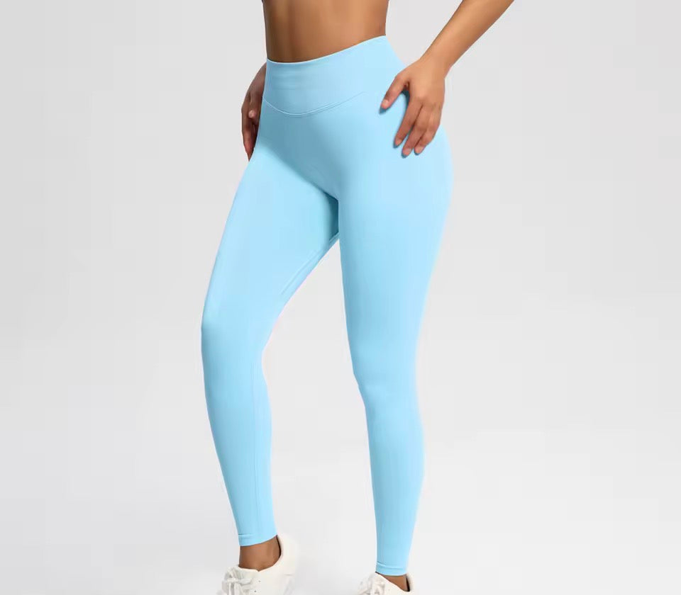 Solide Sport-Leggings für Damen mit hoher Taille, nahtlose HighStretch-Yoga-Leggings, Damen-Sportbekleidung für drinnen und draußen