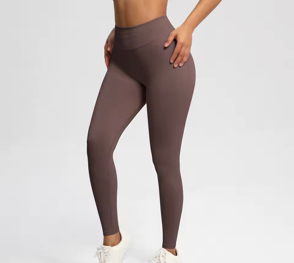 Solide Sport-Leggings für Damen mit hoher Taille, nahtlose HighStretch-Yoga-Leggings, Damen-Sportbekleidung für drinnen und draußen