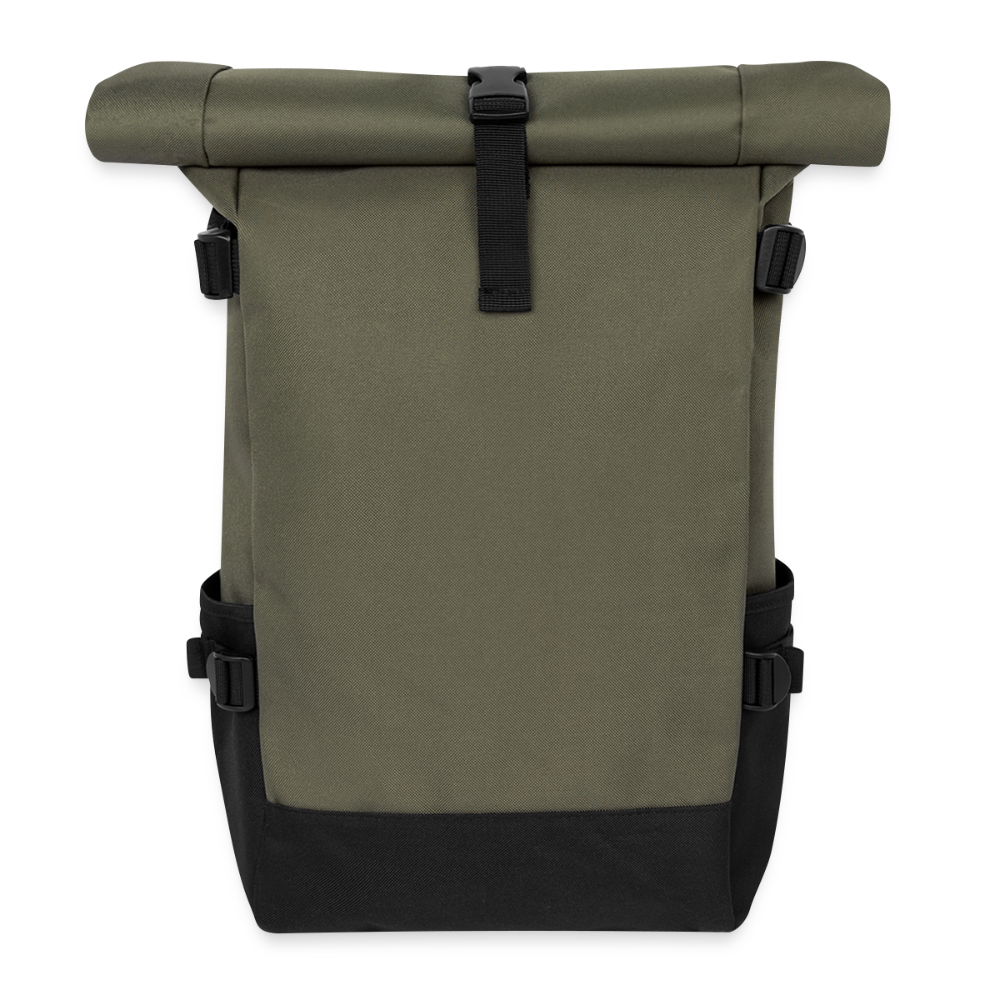 Roll Top Backpack - olive/black
