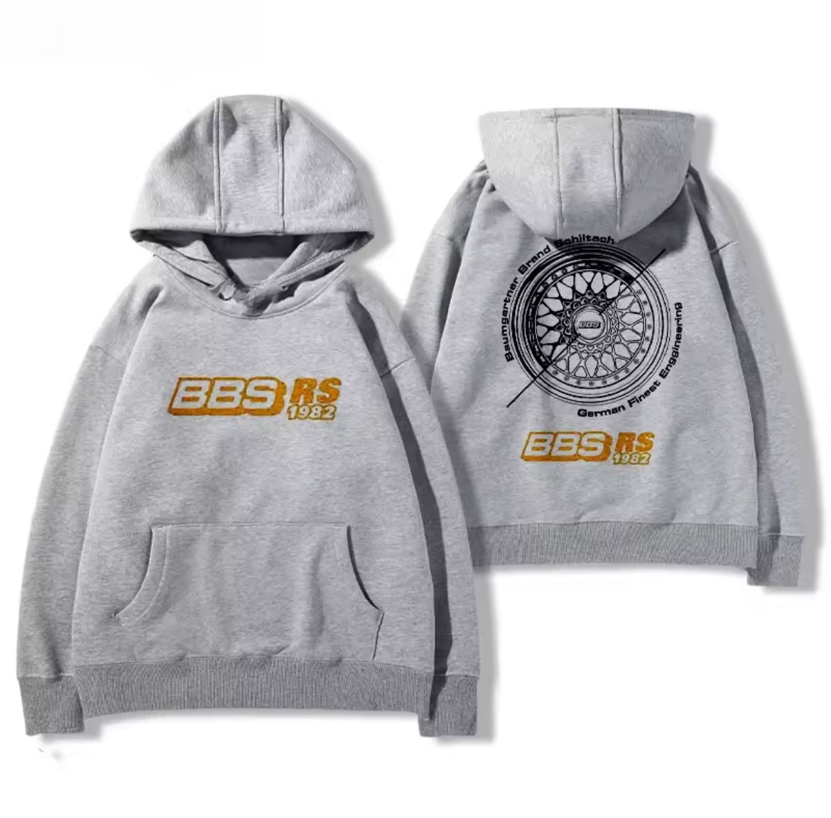 BBS RS Hoodie 1982 – Kapuzenpullover mit Felgenmotiv für Auto- & Tuningfans