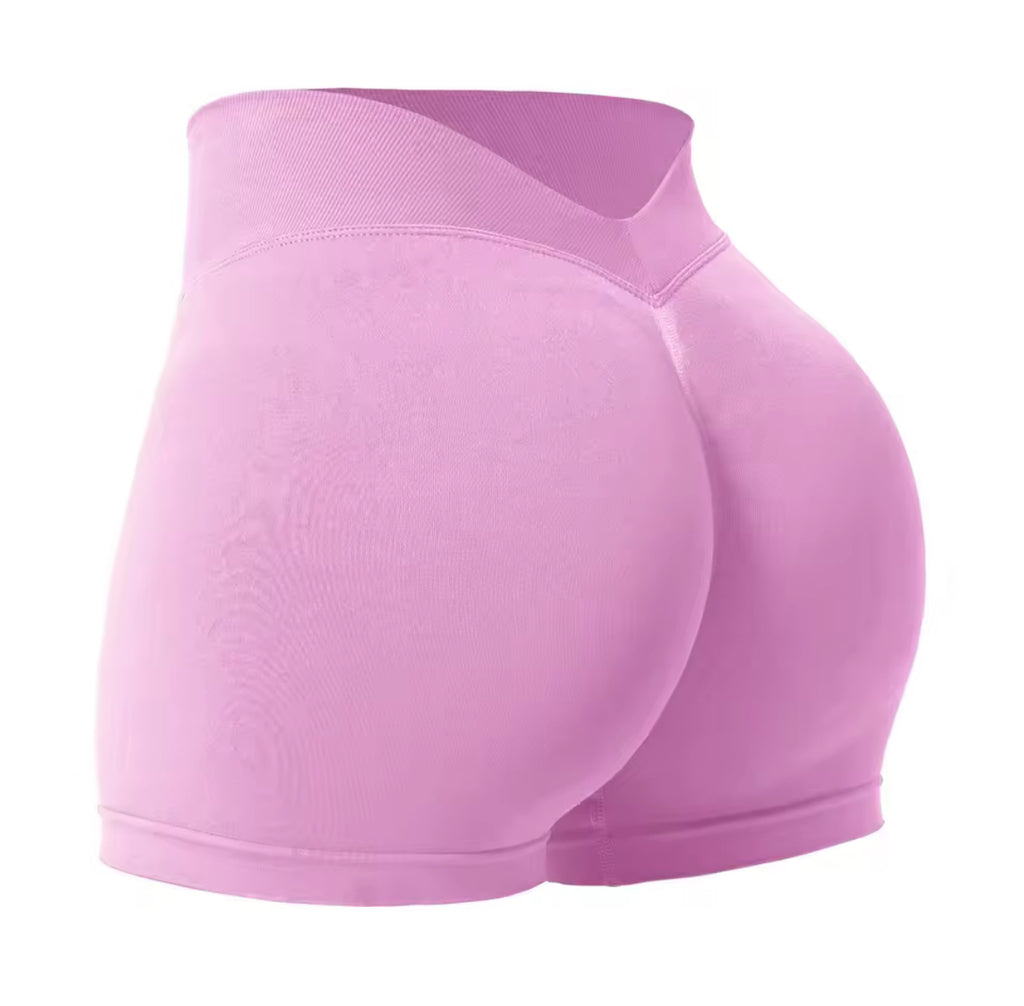 Nahtlose Damen Yoga-Shorts | Scrunch Butt V-Hüfte Gym Shorts für Fitness, Workout & Laufen