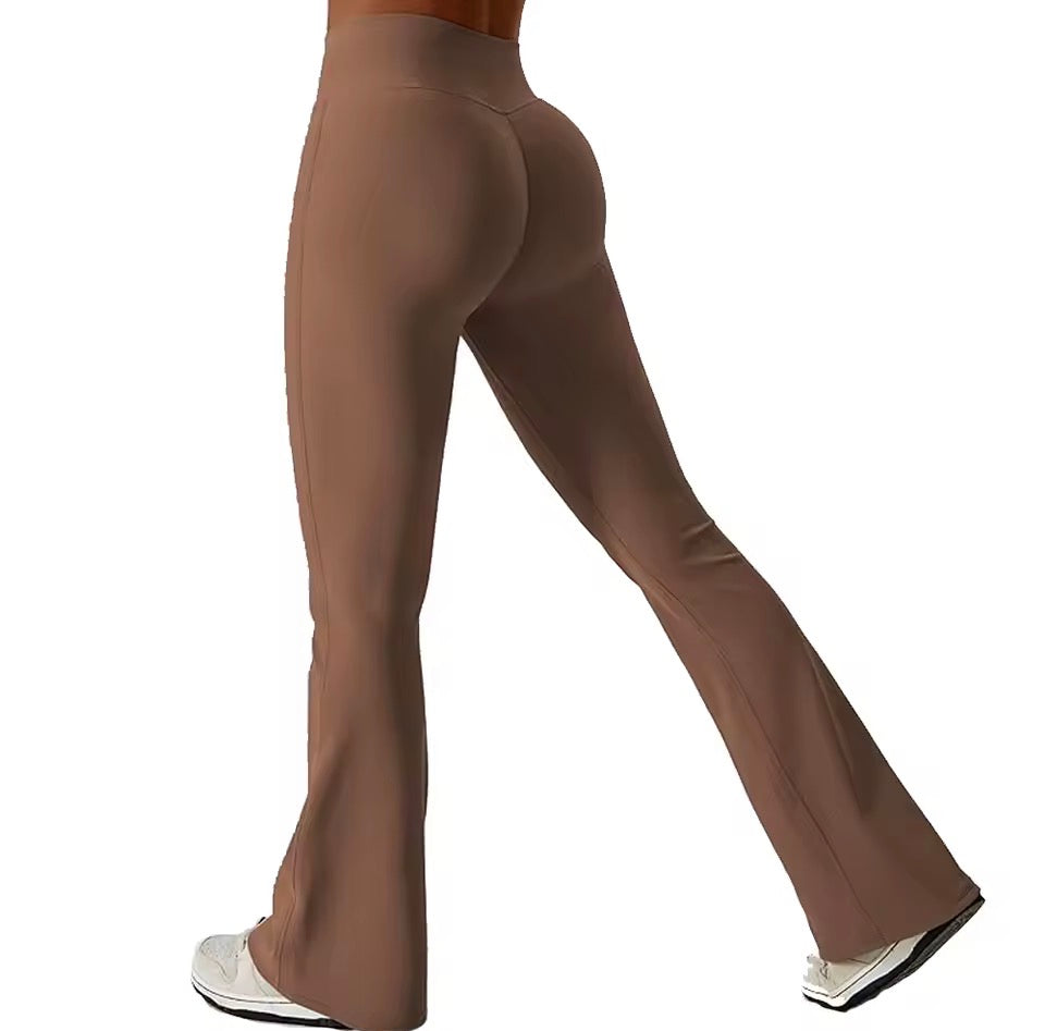 Frauen Yoga Flare Hosen Enge Hüfte Heben Dance Hohe Taille Leggings Jogginghose Gym Laufen Atmungsaktive Fitness Leggings.