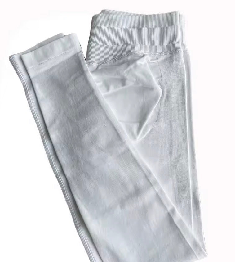 Leggings für Damen, nahtlos, Sport-Yoga-Hose, niedriges geripptes Band, Fitnessstudio-Kleidung, Fitness, Workout-Kleidung, Scrunch-Body