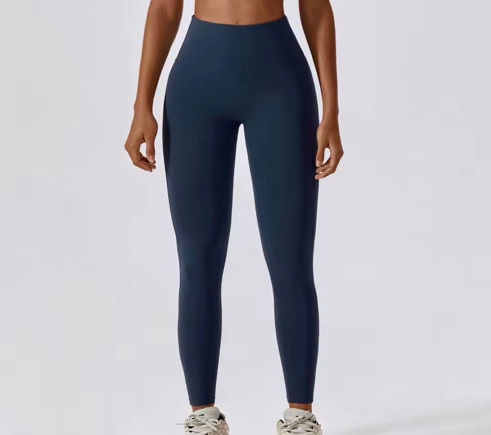 Damen-Fitness-Leggings mit hoher Taille, Hüftheben, Yoga, Sporthose, Laufen, Fitnessstudio, Trainingshose