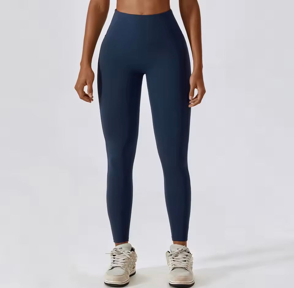 Damen-Fitness-Leggings mit hoher Taille, Hüftheben, Yoga, Sporthose, Laufen, Fitnessstudio, Trainingshose