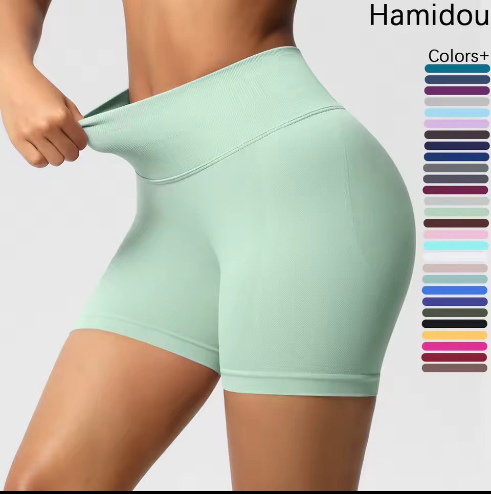 Damen-Sportshorts mit hoher Taille, atmungsaktive, bequeme Skinny-Shorts mit hohem Stretchanteil, Gym-Shorts, Damen-Sportbekleidung für