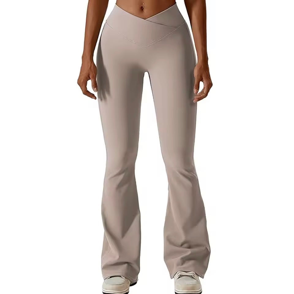 Frauen Yoga Flare Hosen Enge Hüfte Heben Dance Hohe Taille Leggings Jogginghose Gym Laufen Atmungsaktive Fitness Leggings.