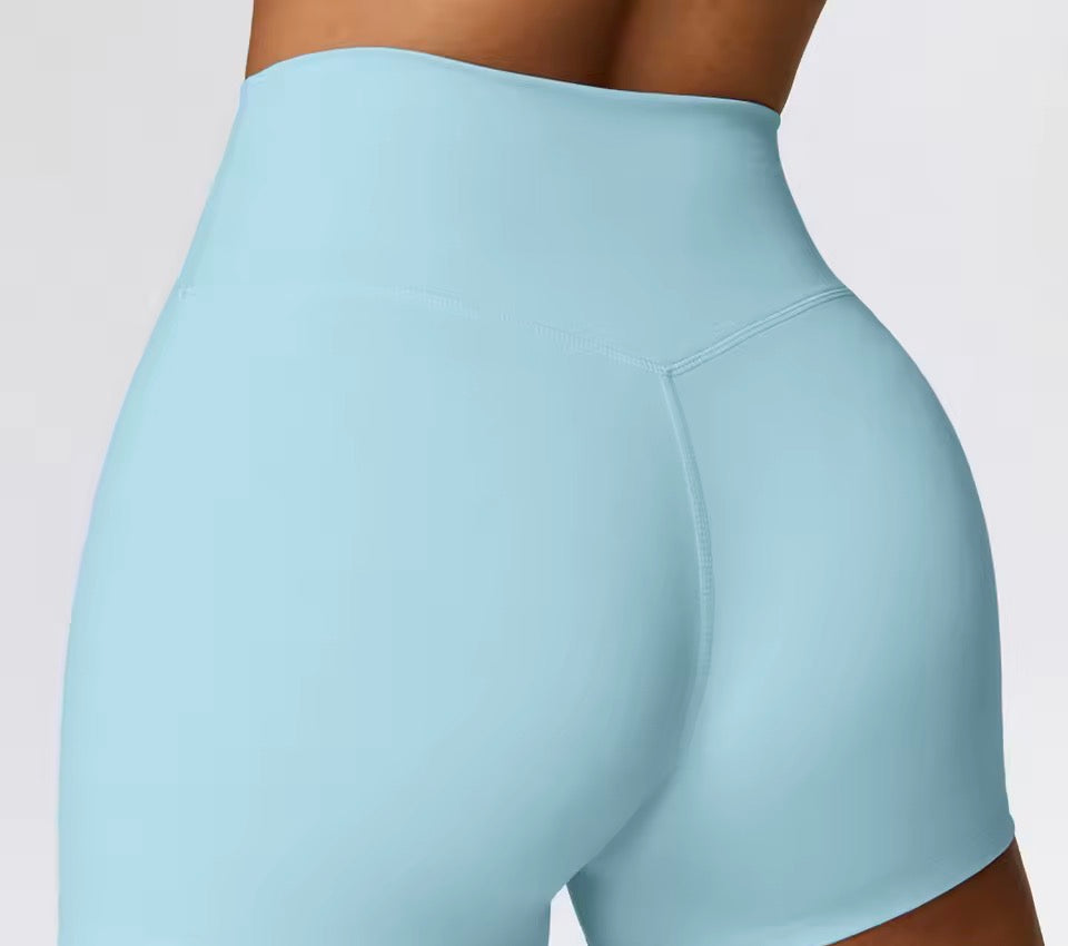 Damen-Gymshorts Meerjungfrau gebogen Peeling enge Yoga-Shorts Frauen hohe Taille Bauch enge Fitness-Hose Hip-Lifting-Laufs horts