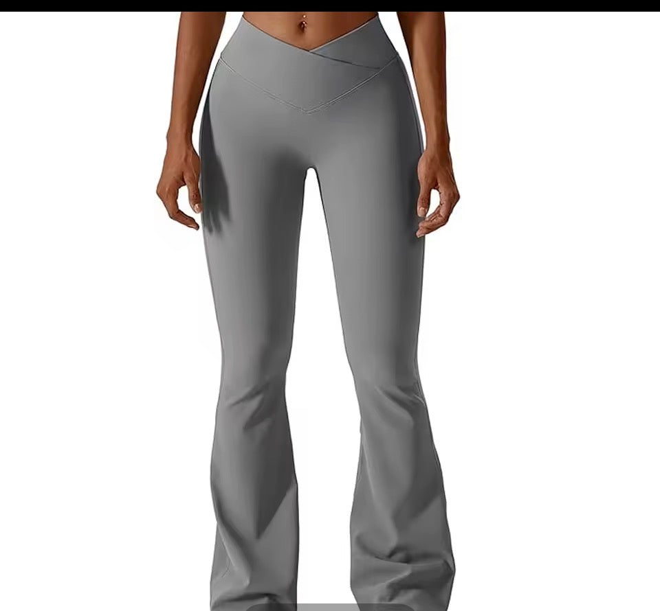 Frauen Yoga Flare Hosen Enge Hüfte Heben Dance Hohe Taille Leggings Jogginghose Gym Laufen Atmungsaktive Fitness Leggings.