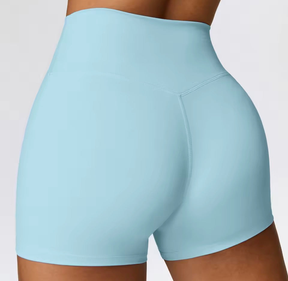 Damen-Gymshorts Meerjungfrau gebogen Peeling enge Yoga-Shorts Frauen hohe Taille Bauch enge Fitness-Hose Hip-Lifting-Laufs horts