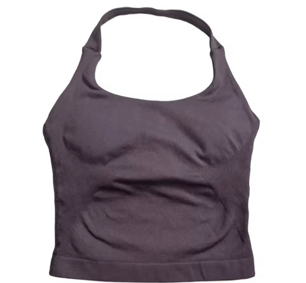 Gym Top Frauen Kleidung Strappy Workout Tank Top Gepolsterte Sport-Bh Backless  Shirts Nahtlose Gym Crop Top