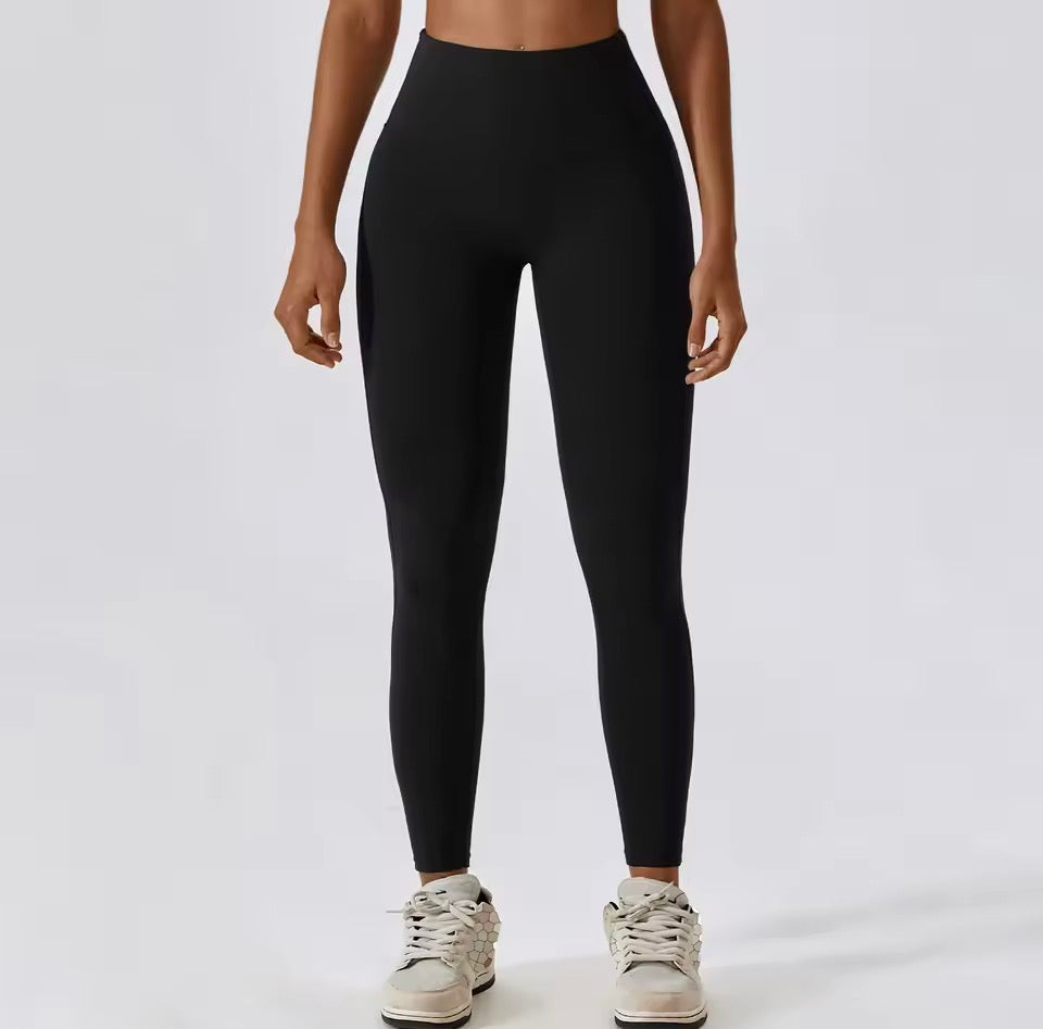 Damen-Fitness-Leggings mit hoher Taille, Hüftheben, Yoga, Sporthose, Laufen, Fitnessstudio, Trainingshose