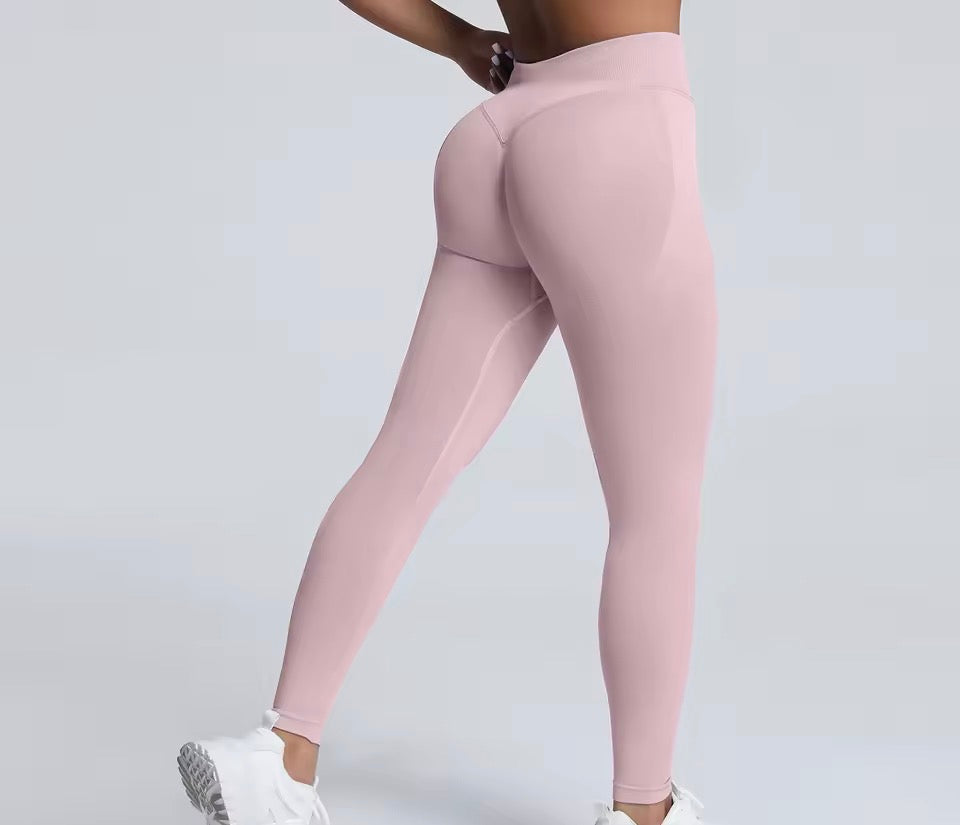 VEQKING Scrunch Butt Frauen Yoga Hosen Nahtlose Sport Leggings Niedrige Taille Gym Fitness