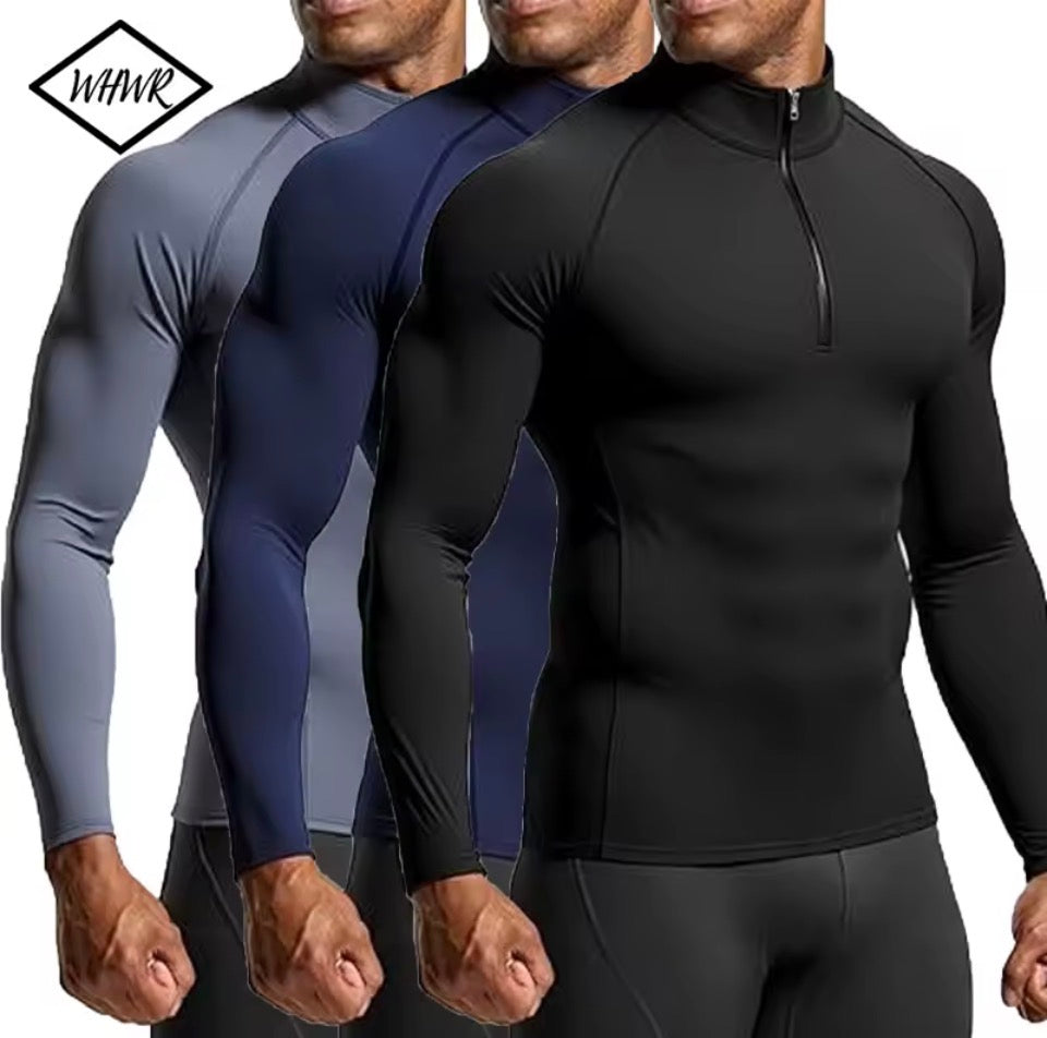 Herren GYMSHIRT longsleeve sipper
