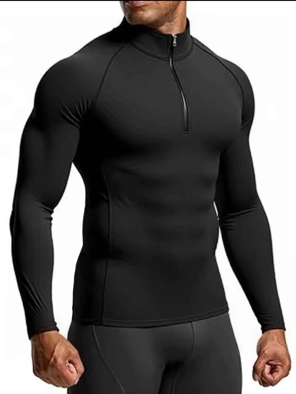 Herren GYMSHIRT longsleeve sipper