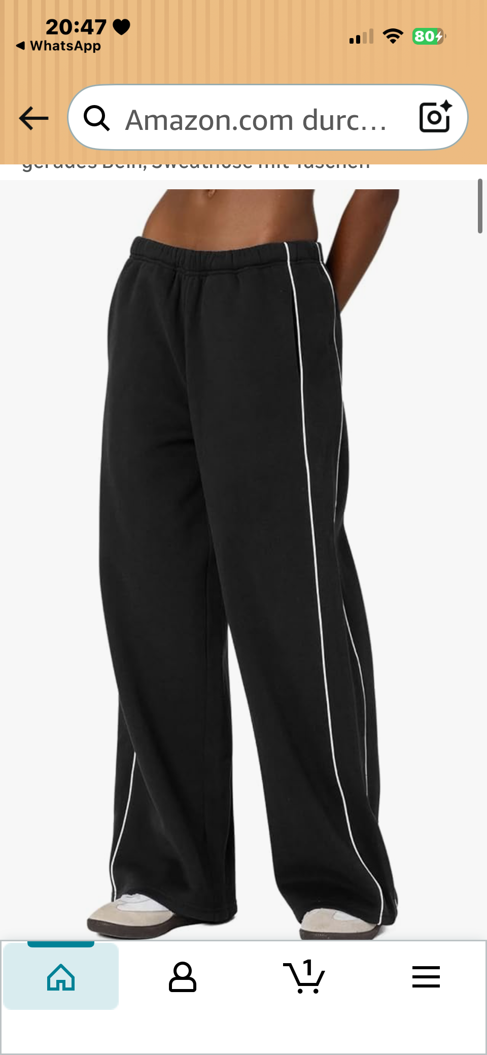 HeSaYep Damen-Sweathose mit Fleece-Futter, weites Bein, Winter, Thermo, warm, Baggy, gerades Bein, Sweathose mit Taschen