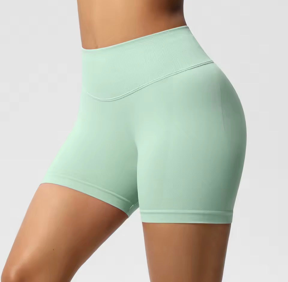 Damen-Sportshorts mit hoher Taille, atmungsaktive, bequeme Skinny-Shorts mit hohem Stretchanteil, Gym-Shorts, Damen-Sportbekleidung für