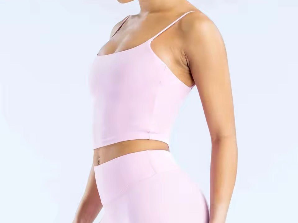 Atmungsaktives Yoga-Wickel-Brust-Damen-Tanktop mit elastischem Träger und gekreuzten Nähten von Dyfne Origin für Damen