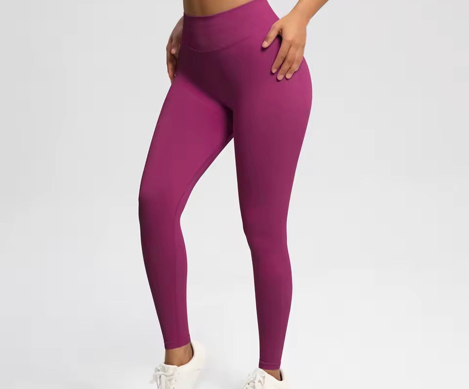 Solide Sport-Leggings für Damen mit hoher Taille, nahtlose HighStretch-Yoga-Leggings, Damen-Sportbekleidung für drinnen und draußen