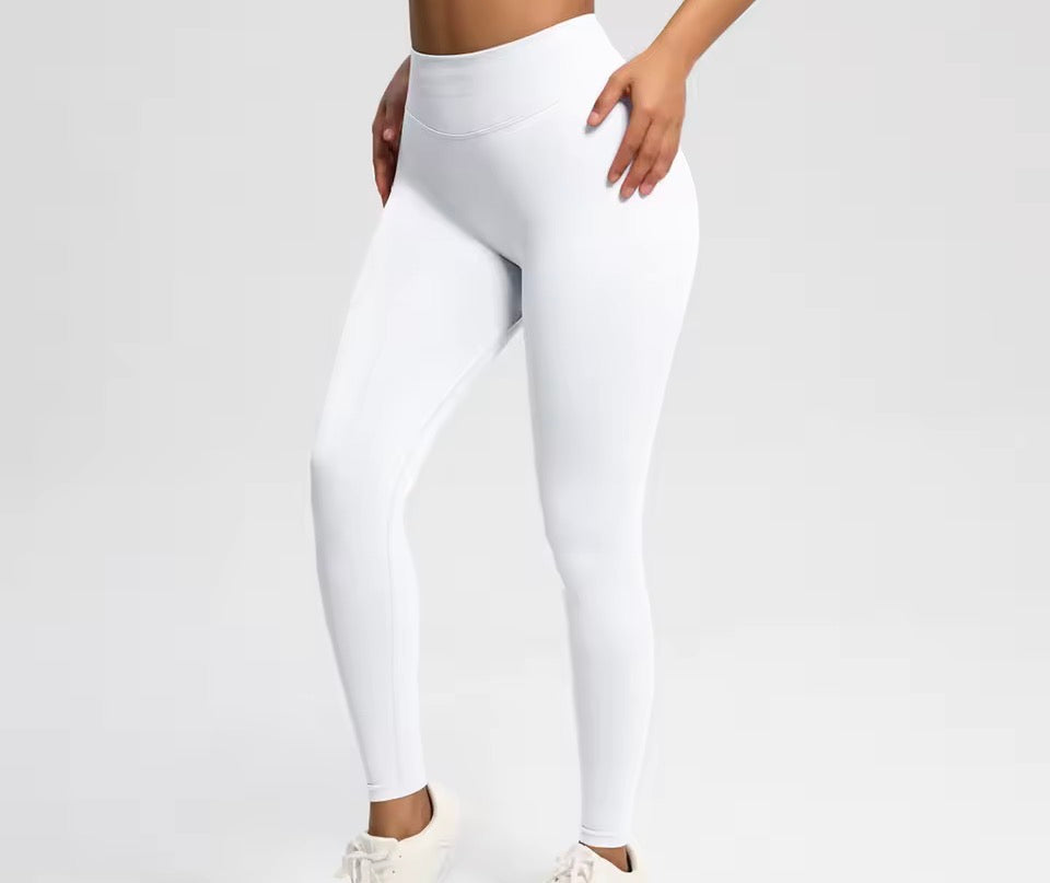 Solide Sport-Leggings für Damen mit hoher Taille, nahtlose HighStretch-Yoga-Leggings, Damen-Sportbekleidung für drinnen und draußen