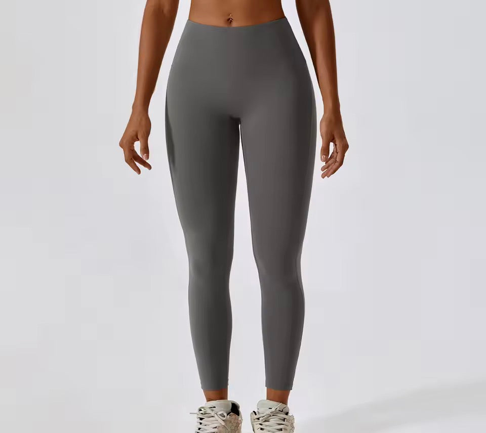 Damen-Fitness-Leggings mit hoher Taille, Hüftheben, Yoga, Sporthose, Laufen, Fitnessstudio, Trainingshose