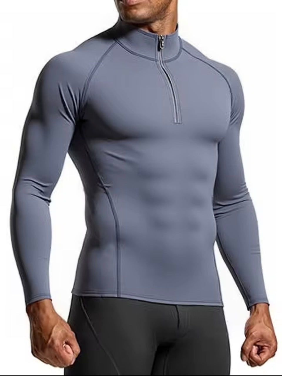 Herren GYMSHIRT longsleeve sipper