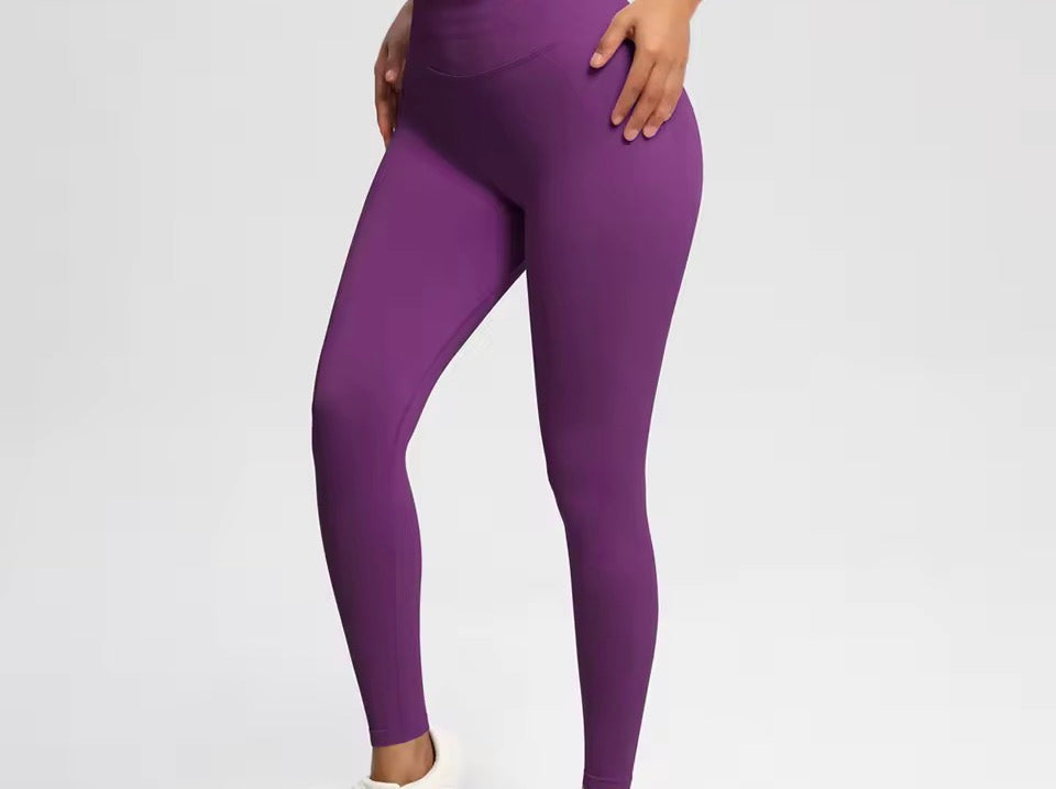 Solide Sport-Leggings für Damen mit hoher Taille, nahtlose HighStretch-Yoga-Leggings, Damen-Sportbekleidung für drinnen und draußen