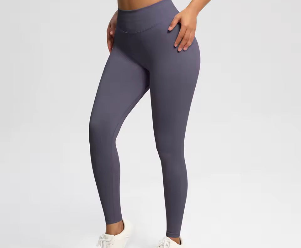 Solide Sport-Leggings für Damen mit hoher Taille, nahtlose HighStretch-Yoga-Leggings, Damen-Sportbekleidung für drinnen und draußen