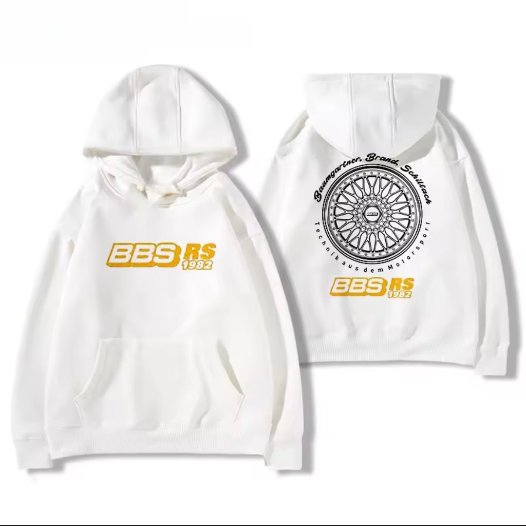 BBS RS Hoodie 1982 – Kapuzenpullover mit Felgenmotiv für Auto- & Tuningfans
