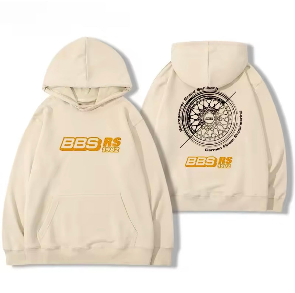 BBS RS Hoodie 1982 – Kapuzenpullover mit Felgenmotiv für Auto- & Tuningfans