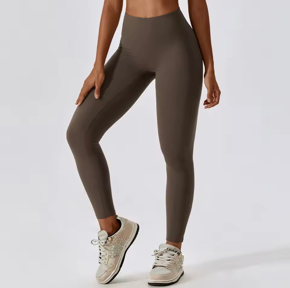 Damen-Fitness-Leggings mit hoher Taille, Hüftheben, Yoga, Sporthose, Laufen, Fitnessstudio, Trainingshose