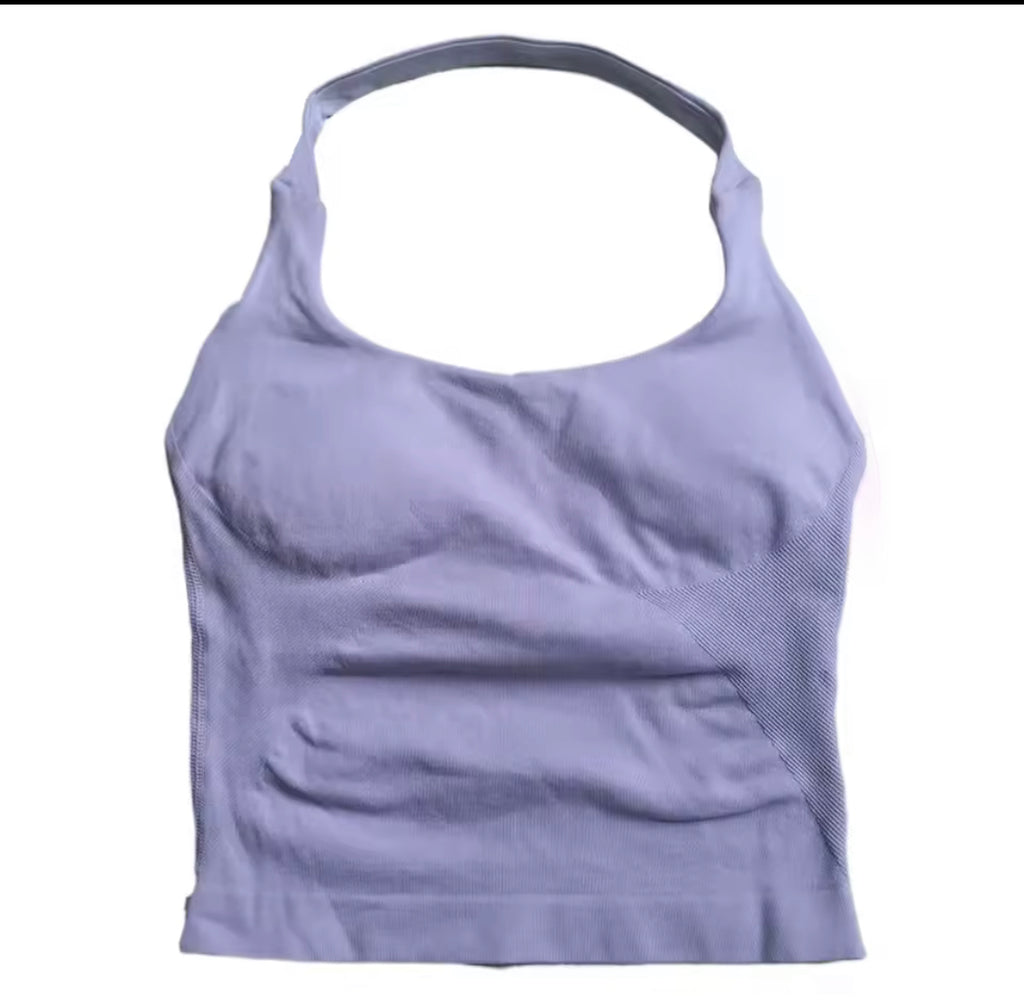 Gym Top Frauen Kleidung Strappy Workout Tank Top Gepolsterte Sport-Bh Backless  Shirts Nahtlose Gym Crop Top