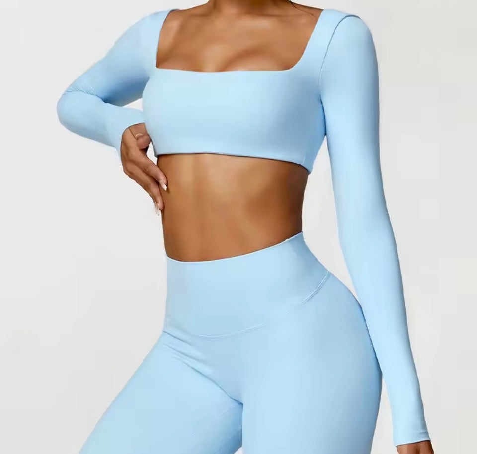 Frauen Sporttop langärmlich Bauchfrei