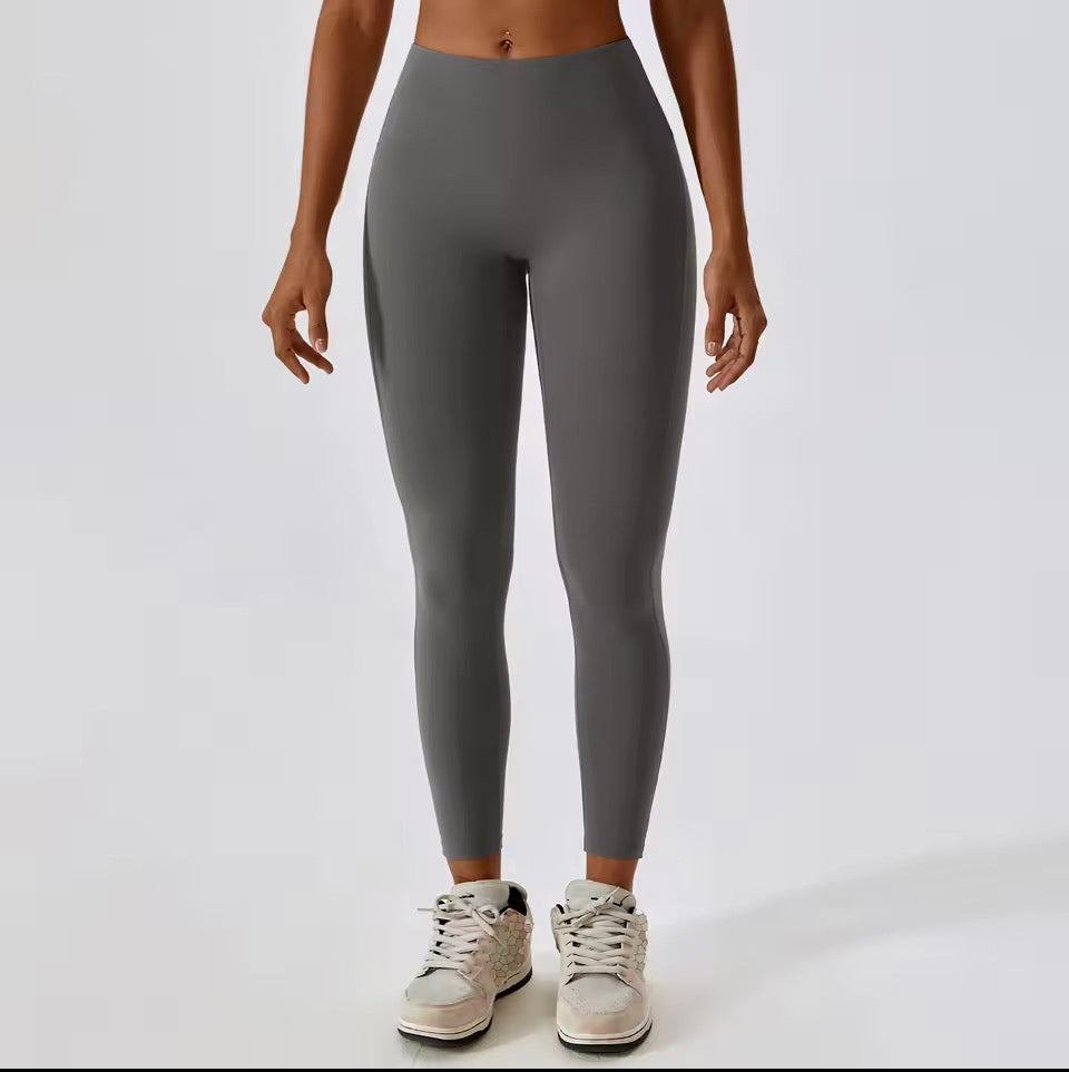 Damen-Fitness-Leggings mit hoher Taille, Hüftheben, Yoga, Sporthose, Laufen, Fitnessstudio, Trainingshose