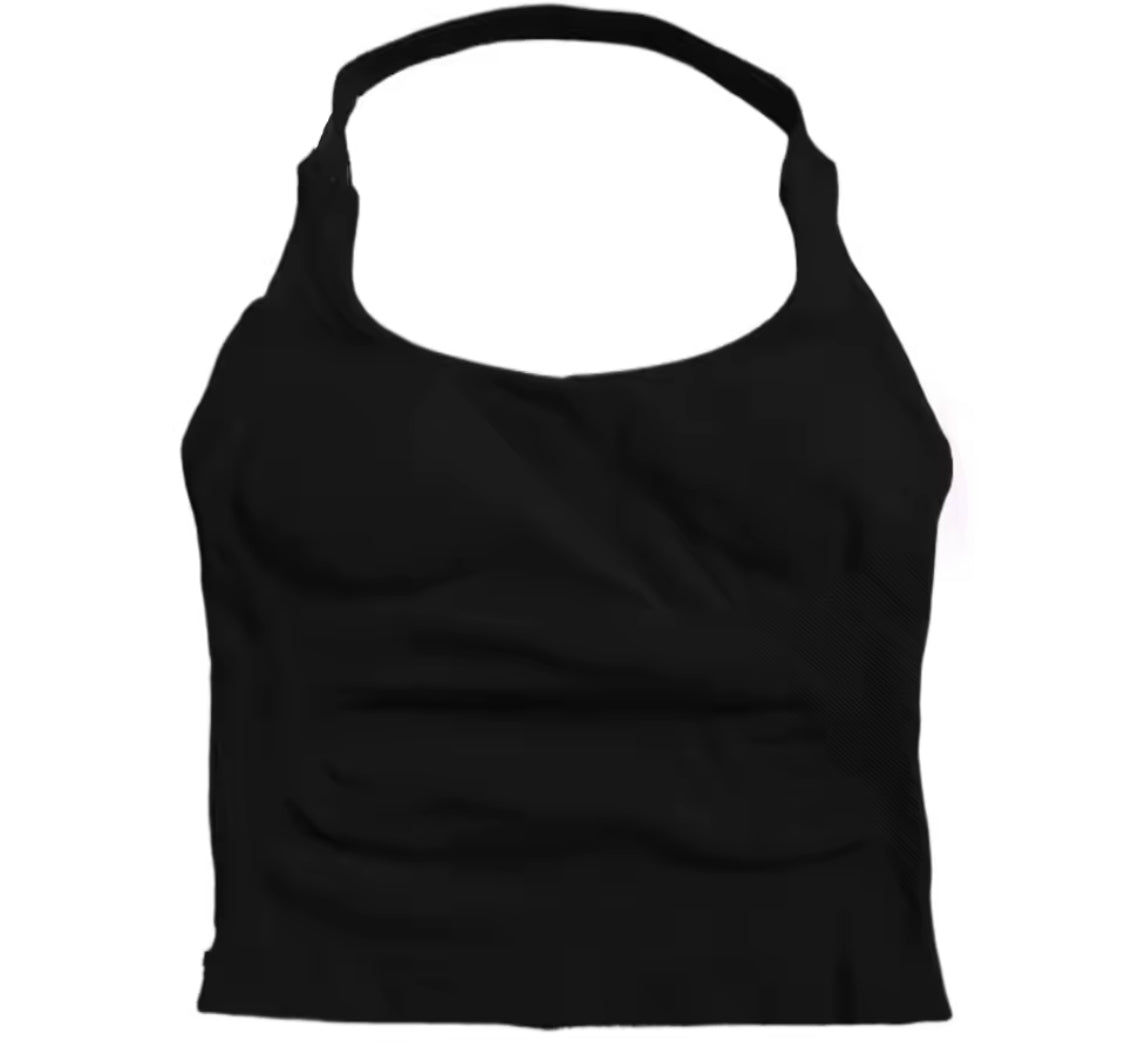 Gym Top Frauen Kleidung Strappy Workout Tank Top Gepolsterte Sport-Bh Backless  Shirts Nahtlose Gym Crop Top