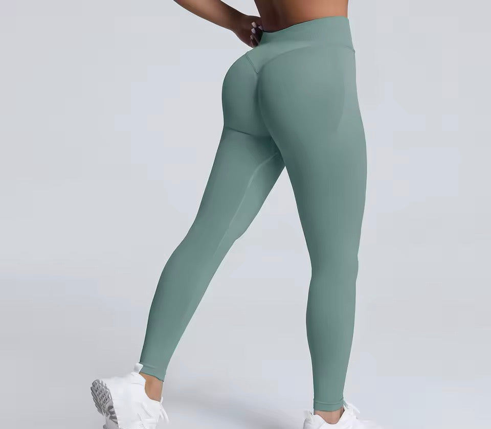 VEQKING Scrunch Butt Frauen Yoga Hosen Nahtlose Sport Leggings Niedrige Taille Gym Fitness