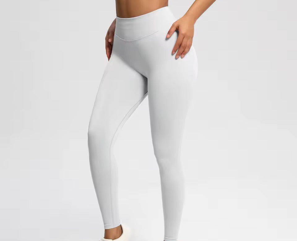Solide Sport-Leggings für Damen mit hoher Taille, nahtlose HighStretch-Yoga-Leggings, Damen-Sportbekleidung für drinnen und draußen
