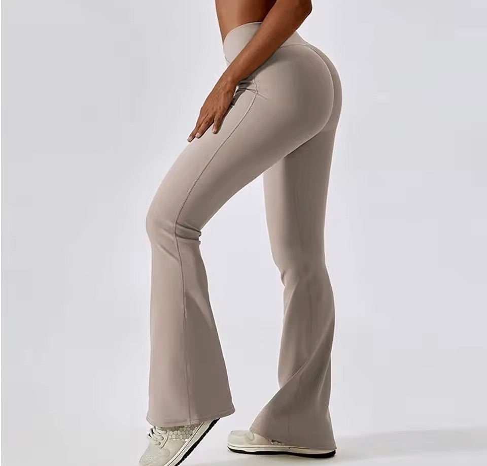 Frauen Yoga Flare Hosen Enge Hüfte Heben Dance Hohe Taille Leggings Jogginghose Gym Laufen Atmungsaktive Fitness Leggings.