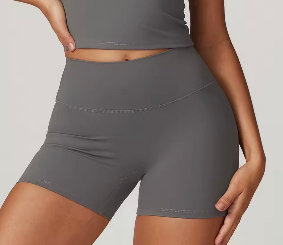Damen-Gymshorts Meerjungfrau gebogen Peeling enge Yoga-Shorts Frauen hohe Taille Bauch enge Fitness-Hose Hip-Lifting-Laufs horts