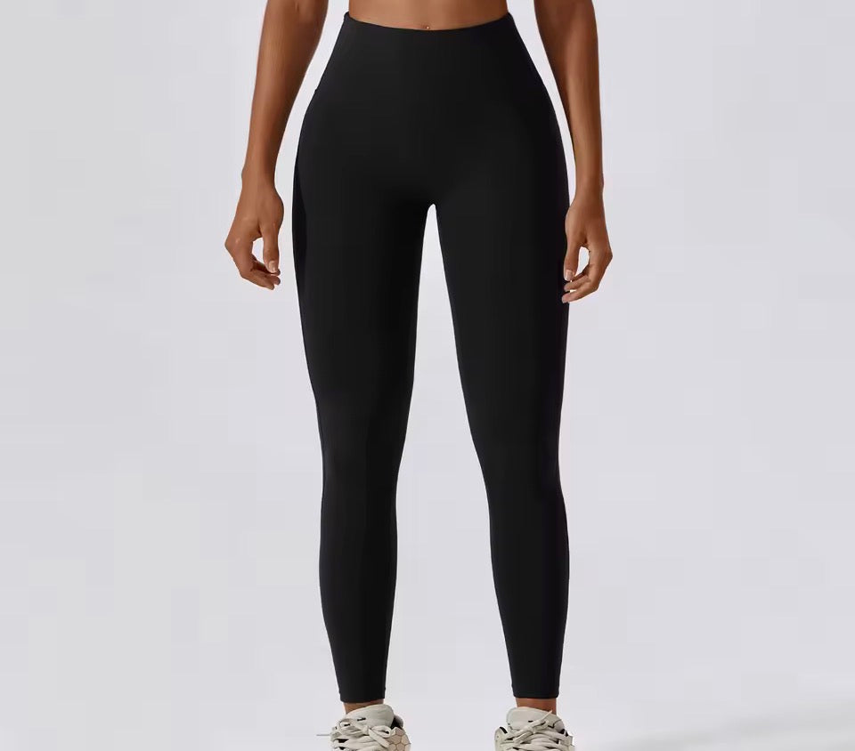Damen-Fitness-Leggings mit hoher Taille, Hüftheben, Yoga, Sporthose, Laufen, Fitnessstudio, Trainingshose