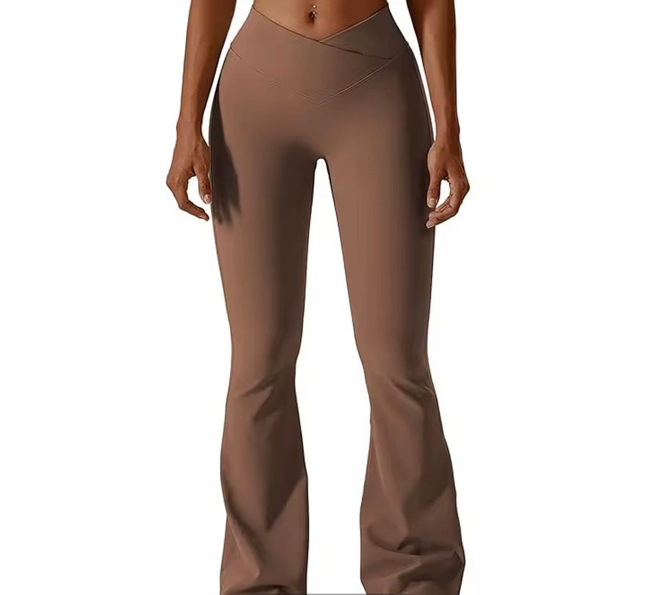 Frauen Yoga Flare Hosen Enge Hüfte Heben Dance Hohe Taille Leggings Jogginghose Gym Laufen Atmungsaktive Fitness Leggings.