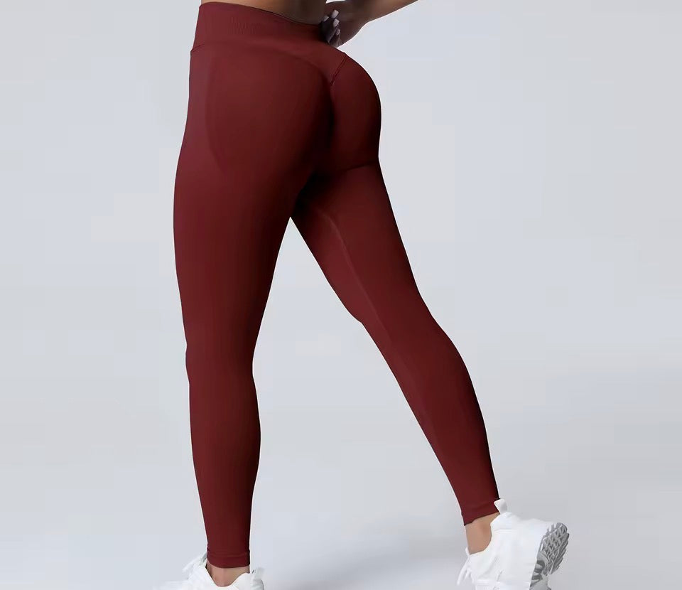 VEQKING Scrunch Butt Frauen Yoga Hosen Nahtlose Sport Leggings Niedrige Taille Gym Fitness
