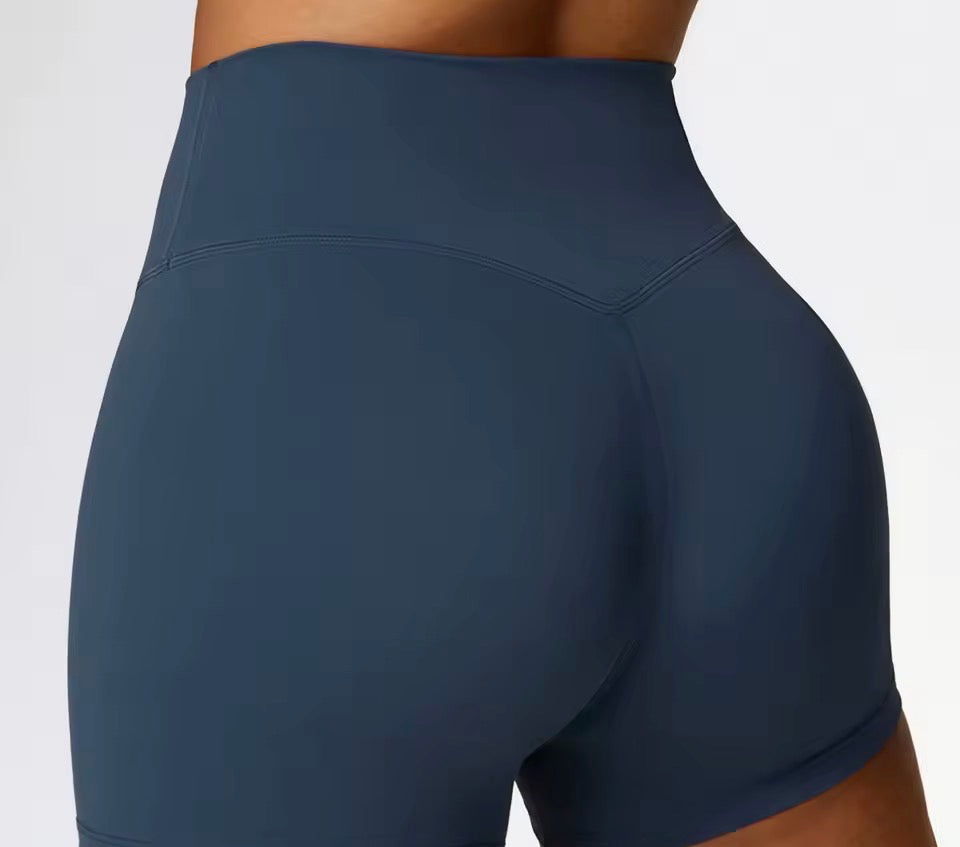 Damen-Gymshorts Meerjungfrau gebogen Peeling enge Yoga-Shorts Frauen hohe Taille Bauch enge Fitness-Hose Hip-Lifting-Laufs horts