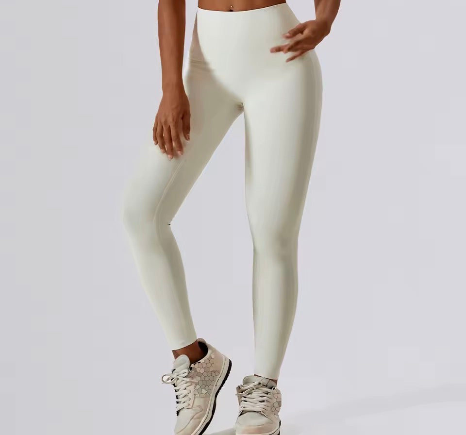 Damen-Fitness-Leggings mit hoher Taille, Hüftheben, Yoga, Sporthose, Laufen, Fitnessstudio, Trainingshose